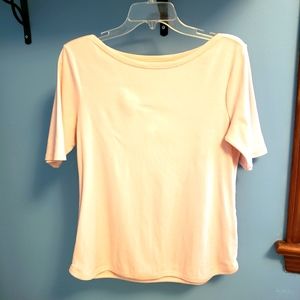 Talbots light pink stretch weekend tee M